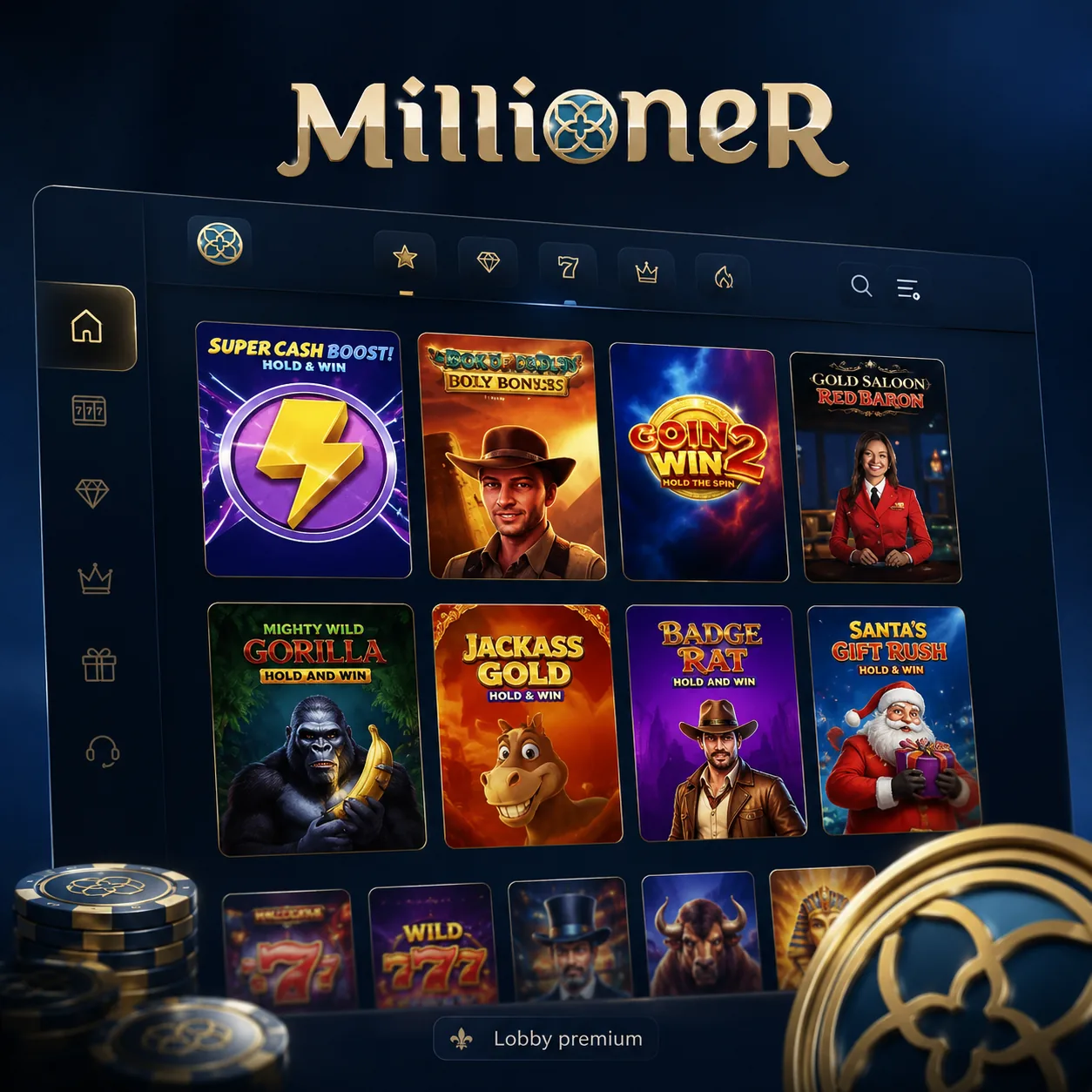 Lobby de jeux Millioner Casino France